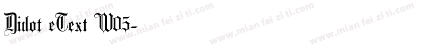 Didot eText W05字体转换